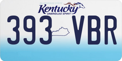KY license plate 393VBR