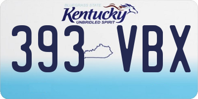 KY license plate 393VBX