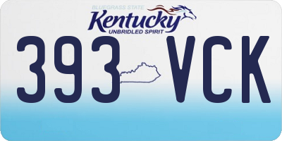 KY license plate 393VCK