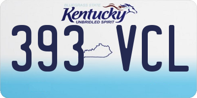 KY license plate 393VCL