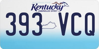 KY license plate 393VCQ
