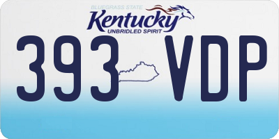 KY license plate 393VDP
