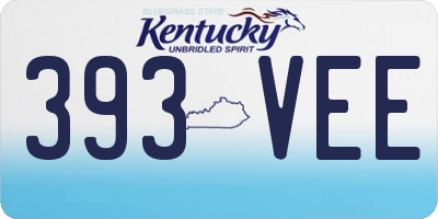 KY license plate 393VEE