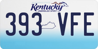 KY license plate 393VFE