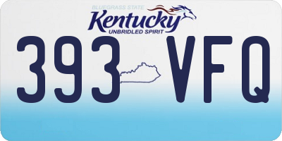 KY license plate 393VFQ