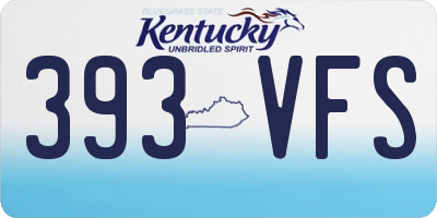 KY license plate 393VFS