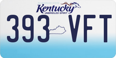 KY license plate 393VFT