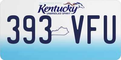 KY license plate 393VFU