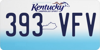KY license plate 393VFV