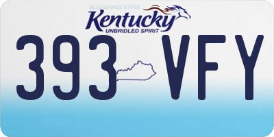 KY license plate 393VFY