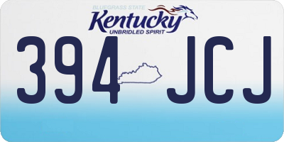 KY license plate 394JCJ