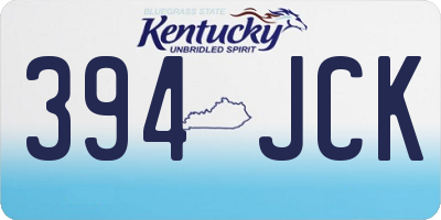 KY license plate 394JCK