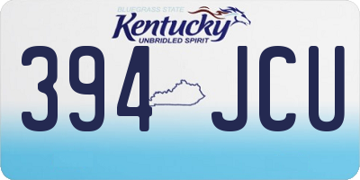 KY license plate 394JCU