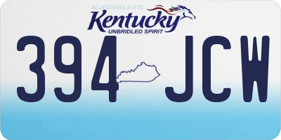 KY license plate 394JCW