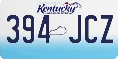 KY license plate 394JCZ