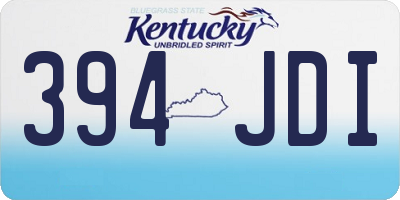 KY license plate 394JDI