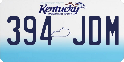 KY license plate 394JDM