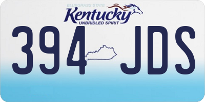 KY license plate 394JDS