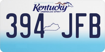 KY license plate 394JFB
