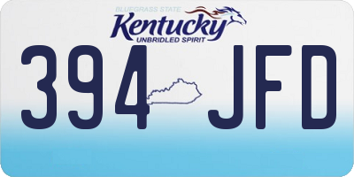 KY license plate 394JFD