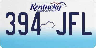 KY license plate 394JFL