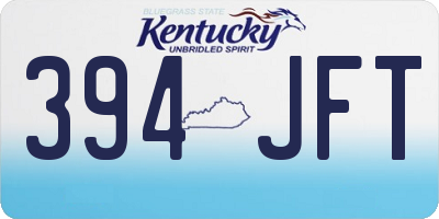 KY license plate 394JFT