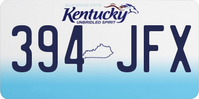 KY license plate 394JFX