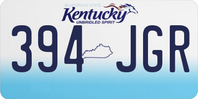 KY license plate 394JGR