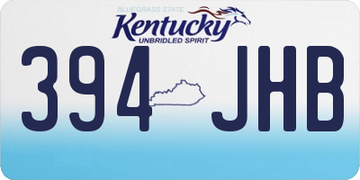 KY license plate 394JHB