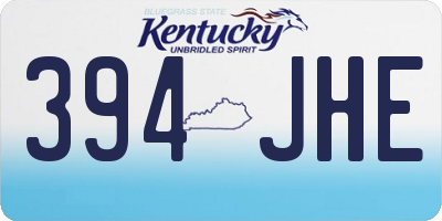 KY license plate 394JHE