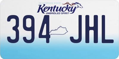 KY license plate 394JHL