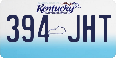 KY license plate 394JHT