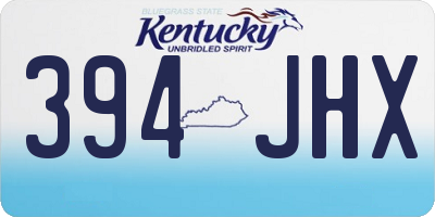 KY license plate 394JHX