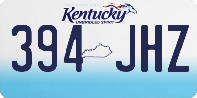 KY license plate 394JHZ
