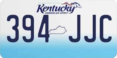 KY license plate 394JJC