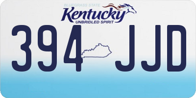 KY license plate 394JJD