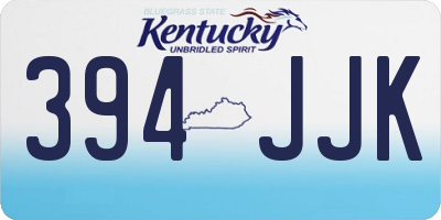 KY license plate 394JJK