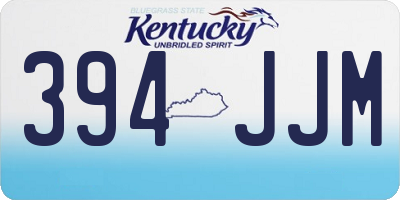 KY license plate 394JJM