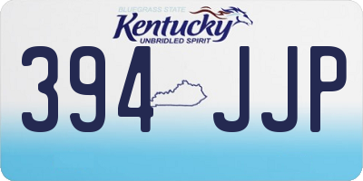 KY license plate 394JJP