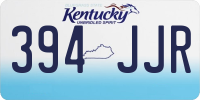 KY license plate 394JJR