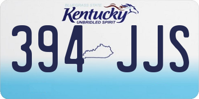 KY license plate 394JJS