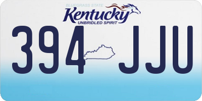 KY license plate 394JJU