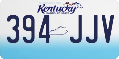 KY license plate 394JJV