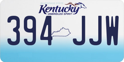KY license plate 394JJW