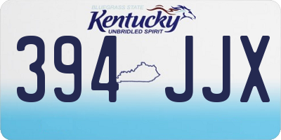 KY license plate 394JJX