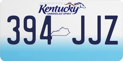 KY license plate 394JJZ
