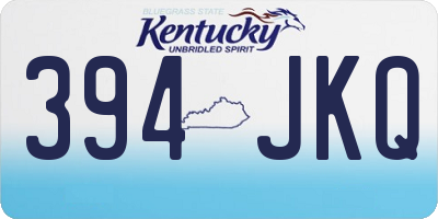 KY license plate 394JKQ