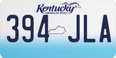 KY license plate 394JLA