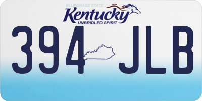 KY license plate 394JLB