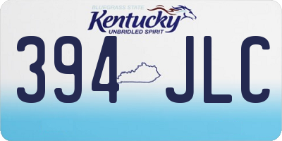 KY license plate 394JLC